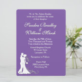 パープル王室のの花結婚嫁 招待状 (スタンド正面)