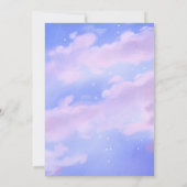 パープル王室のオンクラウド9ブライダルシャワー 招待状 (裏面)