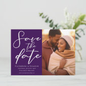 パープル王室のカップル写真夕べ セーブザデート (スタンド正面)