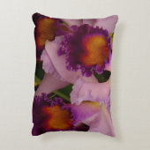 パープル王室のカトレヤオーキッド アクセントクッション (裏面(縦))