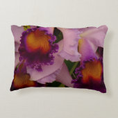 パープル王室のカトレヤオーキッド アクセントクッション (裏面)