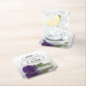 パープル王室のグラムバラが飲み物を飲み結婚ない ペーパーコースター (インサイチュ)