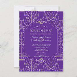 パープル王室のシルバー素晴らしギャツビーのリハーサル 招待状