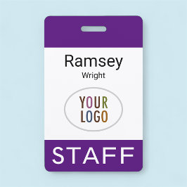 パープル王室のスタッフID名バッジクリップリールラニヤード バッジ