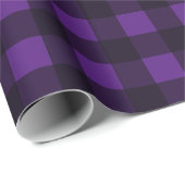 パープル王室のバッファロープレイドギフトラッピング紙 ラッピングペーパー (ロールコーナー)