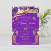 パープル王室のバラマリアチファンシーウエスタンチャラ 招待状 (スタンド正面)