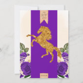パープル王室のバラマリアチファンシーウエスタンチャラ 招待状 (裏面)
