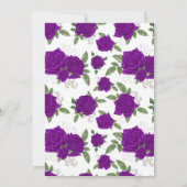 パープル王室のバラ金ゴールドフローラチャロキンセアニェラ 招待状 (裏面)