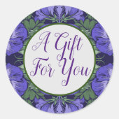 パープル王室のパンジービクトリアンシール ラウンドシール (正面)