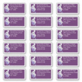 パープル王室のフローラ個人のアドレ結婚ス シール (正面)