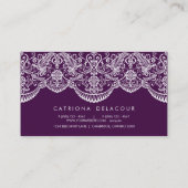 パープル王室のモロッコ華美レース名刺 名刺 (裏面)