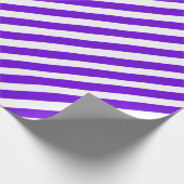 パープル王室のワイドストライプ ラッピングペーパー (角)