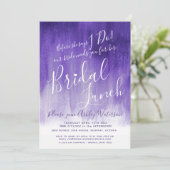 パープル王室の抽象芸術アートブライダルランチ 招待状 (スタンド正面)