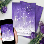 パープル王室の抽象芸術アートブライダルランチ 招待状