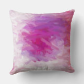 パープル王室の明るい赤紫色抽象芸術 クッション (裏面)