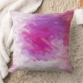 パープル王室の明るい赤紫色抽象芸術 クッション (ブランケット)