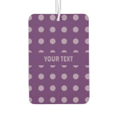 パープル王室の水玉模様-カスタム文字 カーエアーフレッシュナー (裏面)