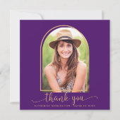 パープル王室の金ゴールドアーチ写真卒業 (正面)