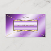 パープル王室の金ゴールドデコスタイリッシュールとモダン 名刺 (正面)