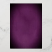 パープル王室の金ゴールドバタフライバラキンセアニェラ 箔招待状 (裏面)