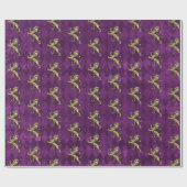 パープル王室の金ゴールドライオンラッピング紙 ラッピングペーパー (フラット)