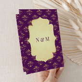 パープル王室の金ゴールド華美アナンドKarajシーク結婚ズ 招待状