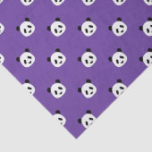 パープル王室の – ミニマリストのパンダ模様 薄葉紙 (詳細)