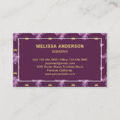 パープル王室の&金ゴールドクイーンビーキーパー 名刺 (裏面)