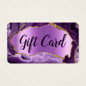 パープル瑪瑙ギフト証明書 (正面)