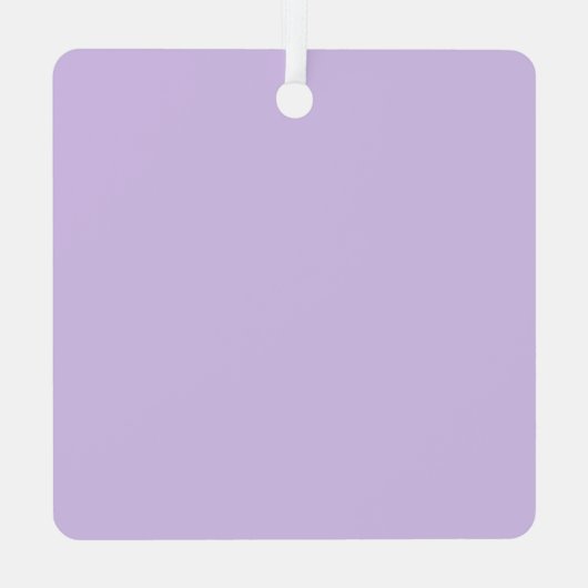 パープル生まれたばかりの誕生の状態 メタルオーナメント (裏面)