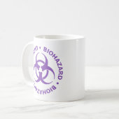 パープル生物学的災害［有害物質］警告ズマグ コーヒーマグカップ (正面左)