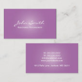 パープル登録心理士名刺 エンクロージャーカード (正面/裏面)