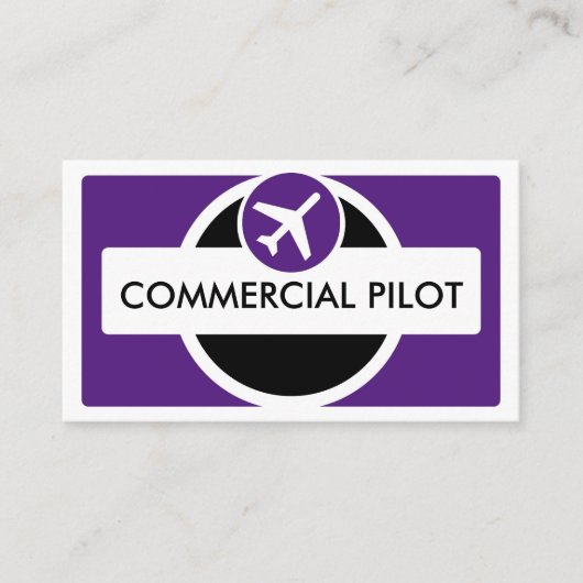 パープル白黒カスタムパイロット名刺 名刺 (正面)