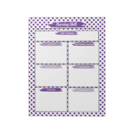 パープル看護学生スキルテンプレート ノートパッド