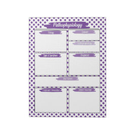 パープル看護 – 病態生理学テンプレート ノートパッド