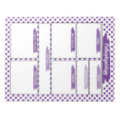 パープル看護 – 病態生理学テンプレート ノートパッド (正面)