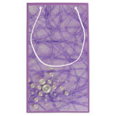 パープル真珠のクモ抽象芸術模様Smal スモールペーパーバッグ (裏面)