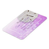 パープル砂ドル結婚式の日付磁石を保存 マグネット (左側)