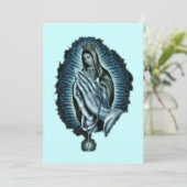 パープル祈りの言葉賛美ヴァージンマリー招待状 招待状 (スタンド正面)