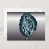 パープル祈りの言葉賛美ヴァージン ポストカード (正面/裏面)