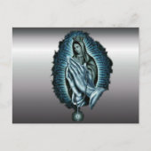 パープル祈りの言葉賛美ヴァージン ポストカード (正面)