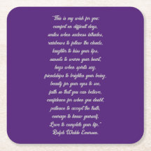 パープル私の願いのためにあなたコースターセット