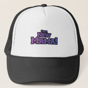 パープル私は新しいママTシャツとギフト キャップ