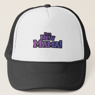パープル私は新しいママTシャツとギフト キャップ