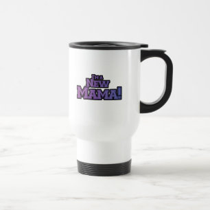 パープル私は新しいママTシャツとギフト トラベルマグ