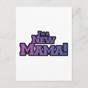 パープル私は新しいママTシャツとギフト ポストカード