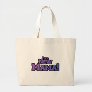 パープル私は新しいママTシャツとギフト ラージトートバッグ