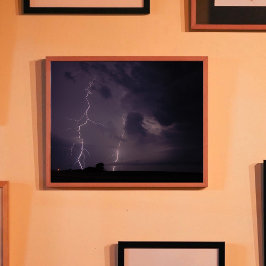 パープル稲妻ストライク フォトプリント           