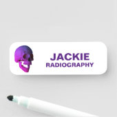  パープル笑い人間スカル  名札 (インサイチュ)