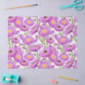 パープル紙デイジーフローラ開花 薄葉紙 (クラフト)